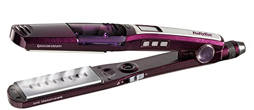 Babyliss St395E Piastra Con Funzione Vapore, Idrata I Capelli, Titanium-Creamic, Viola
